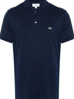 Lacoste Polo Blu Uomo con applicazione