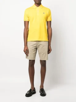 Lacoste Polo Giallo Uomo Giallo con logo ricamato