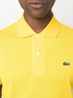 Lacoste Polo Giallo Uomo Giallo con logo ricamato