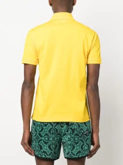 Lacoste Polo Giallo Uomo Giallo con logo ricamato