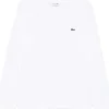Lacoste T-shirt Bianco Uomo Maniche Lunghe Ricamo Coccodrillo
