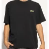 Lacoste T-shirt Nero Uomo Ricamo Coccodrillo