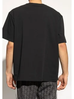 Lacoste T-shirt Nero Uomo Ricamo Coccodrillo