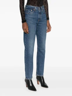 Levi's Jeans Blu Donna 501 Cropped