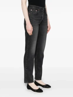 Levi's Jeans Nero Donna 501 Crop