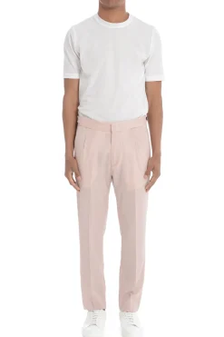 Low Brand Pantalone Rosa Uomo chiusura nascosta