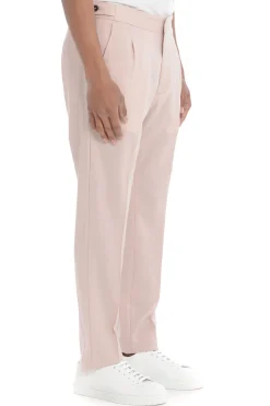 Low Brand Pantalone Rosa Uomo chiusura nascosta