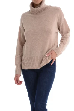 Maglia Multicolore con Collo Alto e Maniche Lunghe