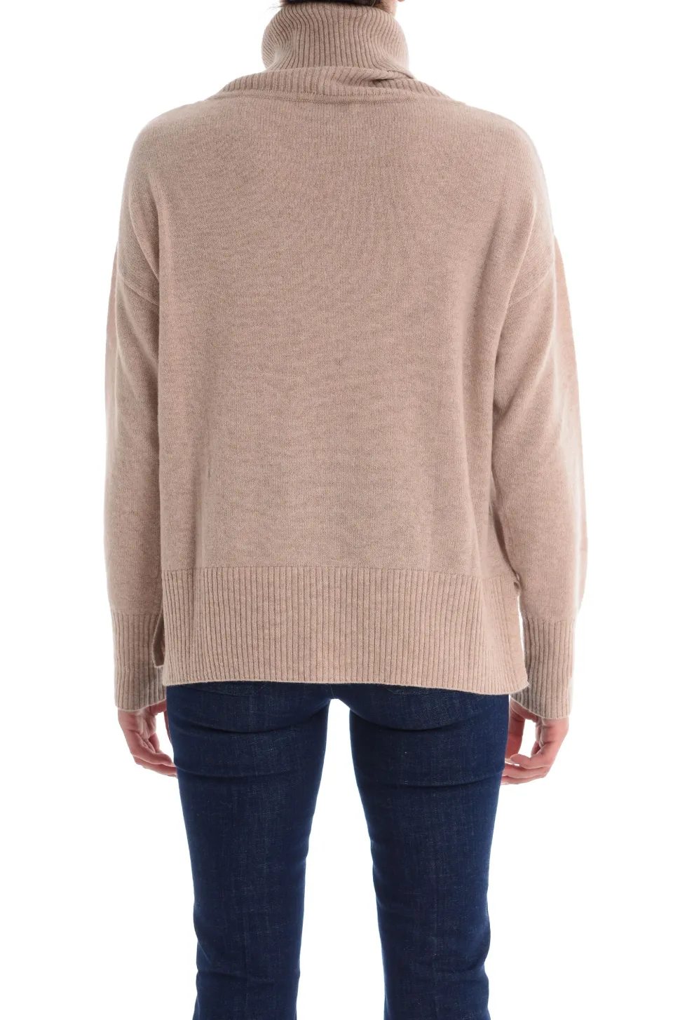 Maglia Multicolore con Collo Alto e Maniche Lunghe