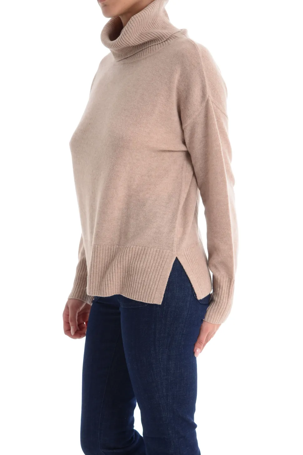 Maglia Multicolore con Collo Alto e Maniche Lunghe