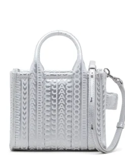 Marc Jacobs Borsa Argento Donna Logo All Over