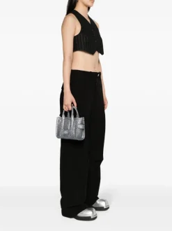 Marc Jacobs Borsa Argento Donna tote Galactic Glitter mini
