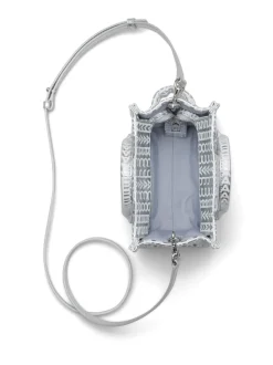 Marc Jacobs Borsa Argento Donna Logo All Over