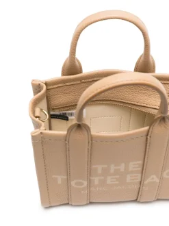 Marc Jacobs Borsa Marrone Donna The Leather Mini Tote Bag