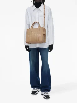 Marc Jacobs Borsa Marrone Donna The Leather Medium Tote Bag