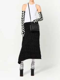 Marc Jacobs Borsa Nero Donna The Leather Mini Tote Bag