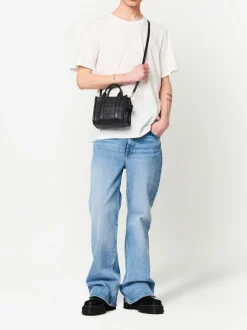 Marc Jacobs Borsa Nero Donna The Leather Mini Tote Bag