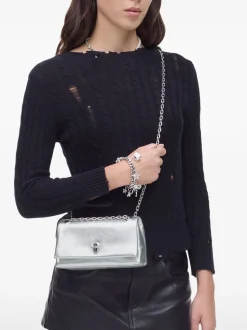 Marc Jacobs Donna Borsa Argento The Dual Chain Mini