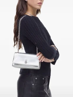 Marc Jacobs Donna Borsa Argento The Dual Chain Mini