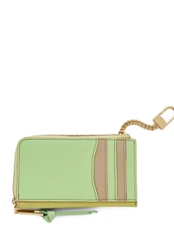 Marc Jacobs Donna Portafogli Verde Zip Multi Wallet