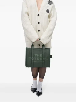 Marc Jacobs Donna The Leather Medium Tote Bag Borsa Verde