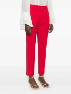 Max Mara Pantalone Rosso Donna