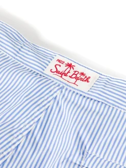 Mc2 Saint Barth Boxer Celeste Uomo A Righe