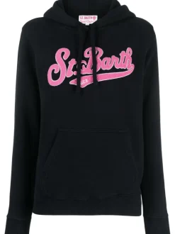 MC2 Saint Barth Felpa Virginawinter11168E con Cappuccio Cotone Nero
