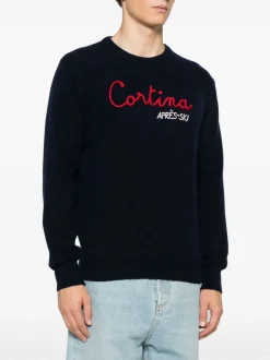 Mc2 Saint Barth Maglia Blu Uomo Cortina Après-Ski