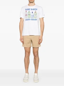 Mc2 Saint Barth T-shirt Bianco Uomo Liquid Therapy