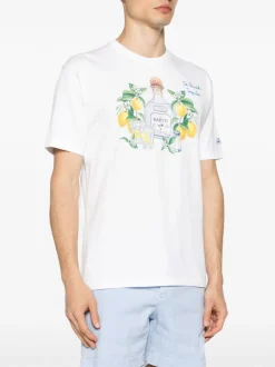 Mc2 Saint Barth T-shirt Bianco Uomo Stampa Bottiglia Tequila