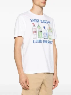 Mc2 Saint Barth T-shirt Bianco Uomo Liquid Therapy