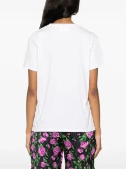 Mc2 Saint Barth T-shirt Bianco Donna Ricamo Mi Piace Lui