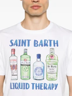 Mc2 Saint Barth T-shirt Bianco Uomo Liquid Therapy