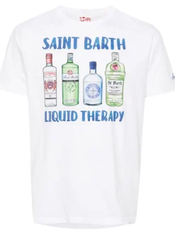 Mc2 Saint Barth T-shirt Bianco Uomo Liquid Therapy