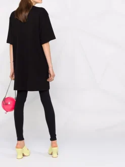 Msgm Abito Nero Donna modello T-shirt con stampa