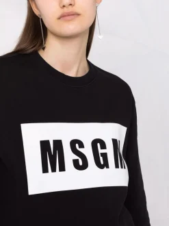 Msgm Felpa Nero Donna