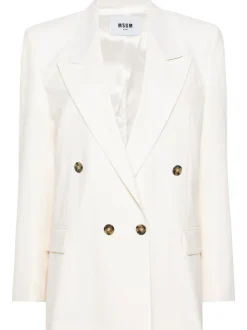 MSGM Giacca Bianco Doppiopetto