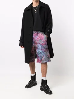 Msgm T-shirt Nero Uomo Stampa Micro Logo