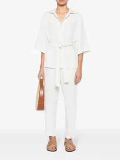 P.a.r.o.s.h. Pantalone Bianco Donna crop Pany