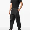 Philipp Plein Pantalone Nero Uomo Cargo Crop