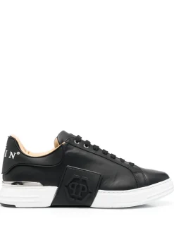Philipp Plein Uomo Scarpa Nero Banda Logo