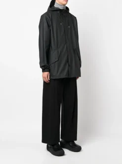 Rains Giacca Nero Uomo Cappuccio