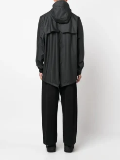 Rains Giacca Nero Uomo Cappuccio