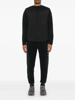 Rains Gilet Nero Uomo Trapuntato