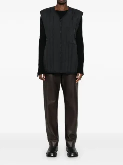 Rains Gilet Nero Uomo Trapuntato