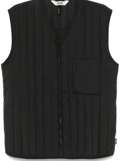 Rains Gilet Nero Uomo Trapuntato