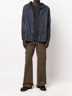 Rains Giubbotto Blu Uomo con cappuccio