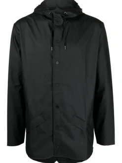 Rains Giubbotto Impermeabile Poliestere/Poliuretano Nero