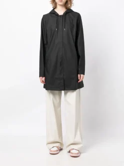 Rains Giubbotto Nero Donna Impermeabile